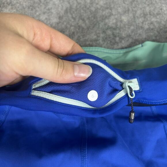 Lululemon Leggings Womens 6 Cropped 21" Blue Inspire Run Athletic Gym Workout - Picture 8 of 10